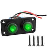Interruttore a pannello marino rotondo impermeabile con luce LED, 1 Button Red, 2 Button Red, 3 Button Red, 4 Button Red, 5 Button Red, 6 Button Red, 1 Button Blue, 2 Button Blue, 3 Button Blue, 4 Button Blue, 5 Button Blue, 6 Button Blue, 1 Button Gre...