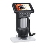 H013 Microscopio elettronico digitale portatile HD da 2,8 pollici, ricaricabile, per bambini, con luce