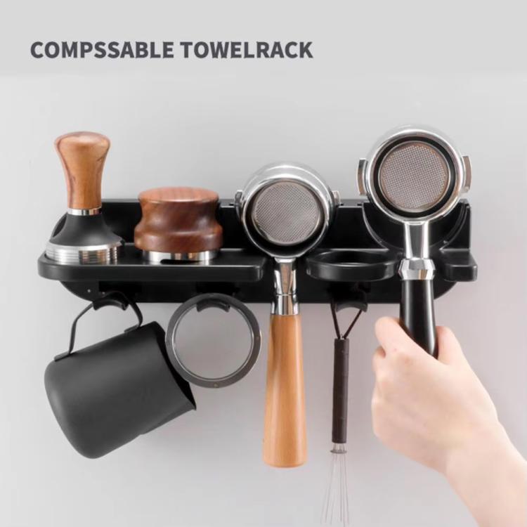 Tutto in uno: supporto da parete per accessori da caffè, organizer per bar, portafiltro e pressino., 51mm, 54mm, 58mm