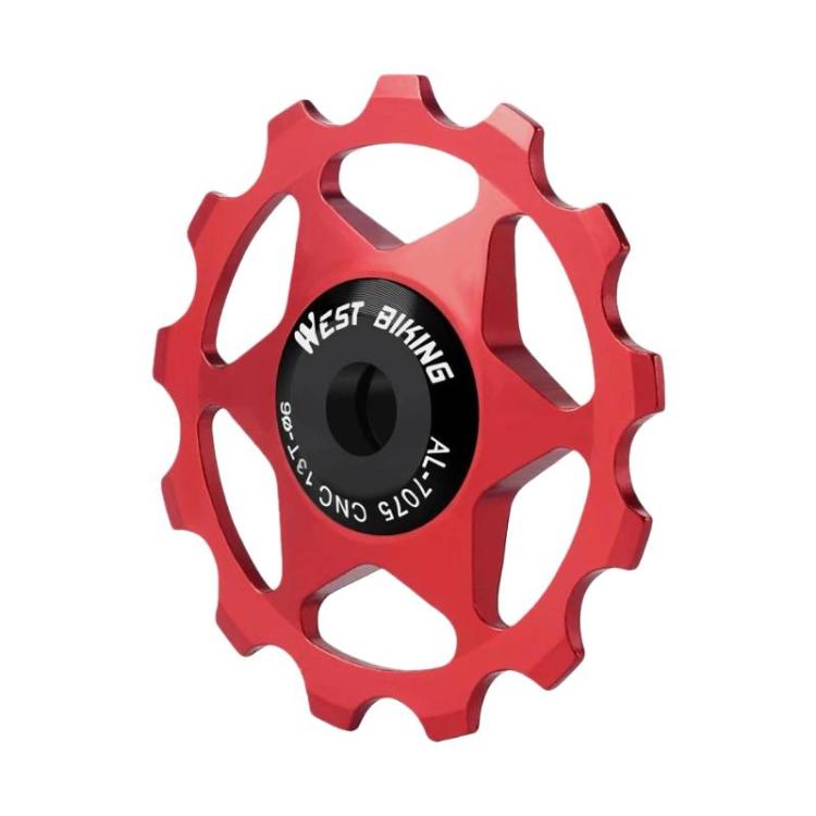 WEST BIKING YP0719490 Ruota di rinvio per deragliatore posteriore per bici da strada con cuscinetti in metallo, 11T Black, 11T Red, 11T Colorful, 13T Black, 13T Red, 13T Colorful