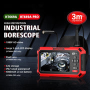 Endoscopio industriale con telecamera HD per l'ispezione di tubazioni., HABOTEST HT669A, HABOTEST HT669A-PRO