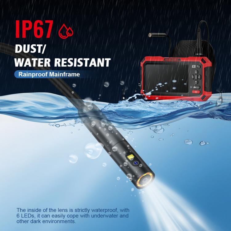 Endoscopio industriale con telecamera HD per l'ispezione di tubazioni., HABOTEST HT669A, HABOTEST HT669A-PRO