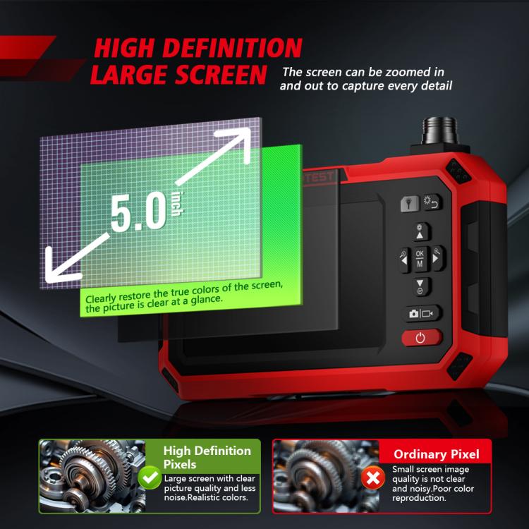 Endoscopio industriale HD HABOTEST HT669A con display 4,3"