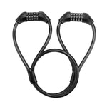 WEST BIKING YP0705127 Lucchetto per bicicletta con cavo in acciaio a doppia testa e password, antifurto per ciclismo