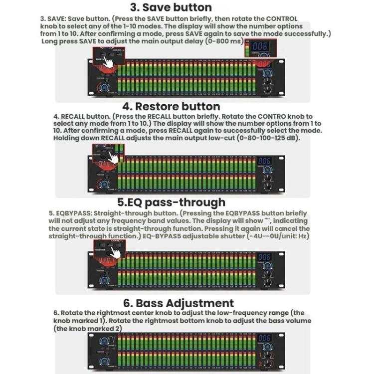 Equalizzatore digitale audio 31 bande montabile rack 2U