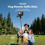 TELESIN Telecomando Bluetooth per selfie stick e treppiede per action camera e smartphone