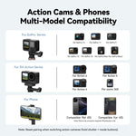 TELESIN Telecomando Bluetooth per selfie stick e treppiede per action camera e smartphone