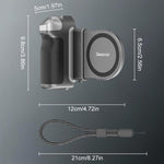 Desiontal GP-06 Impugnatura stabilizzatrice magnetica retrattile per smartphone, ideale per riprese in diretta streaming e selfie all'aperto., GP-06