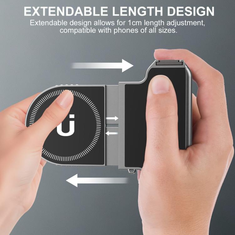Desiontal GP-06 Impugnatura stabilizzatrice magnetica retrattile per smartphone, ideale per riprese in diretta streaming e selfie all'aperto., GP-06