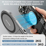 Desiontal GP-06 Impugnatura stabilizzatrice magnetica retrattile per smartphone, ideale per riprese in diretta streaming e selfie all'aperto., GP-06