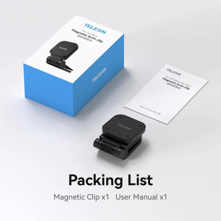 Accessorio con clip girevole magnetica TELESIN per fotocamera Insta360 Go Ultra, per visuale in prima persona.
