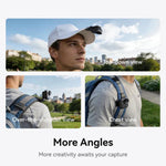 Accessorio con clip girevole magnetica TELESIN per fotocamera Insta360 Go Ultra, per visuale in prima persona.