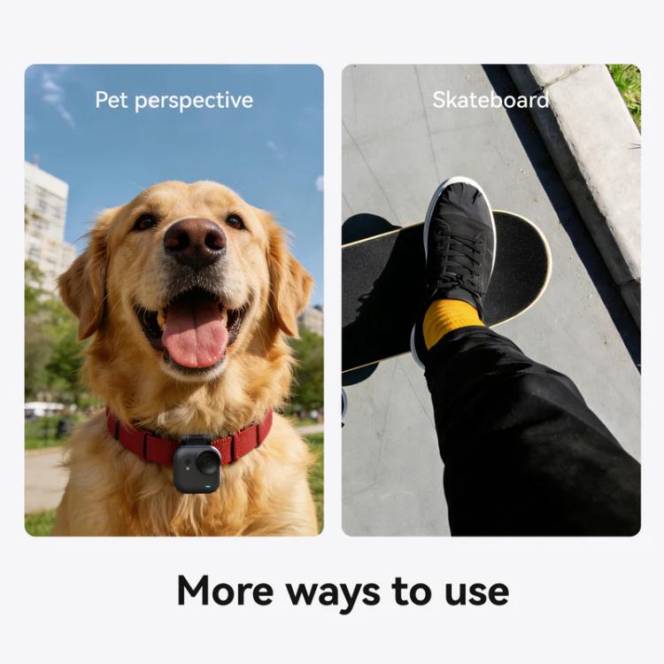 Accessorio con clip girevole magnetica TELESIN per fotocamera Insta360 Go Ultra, per visuale in prima persona.