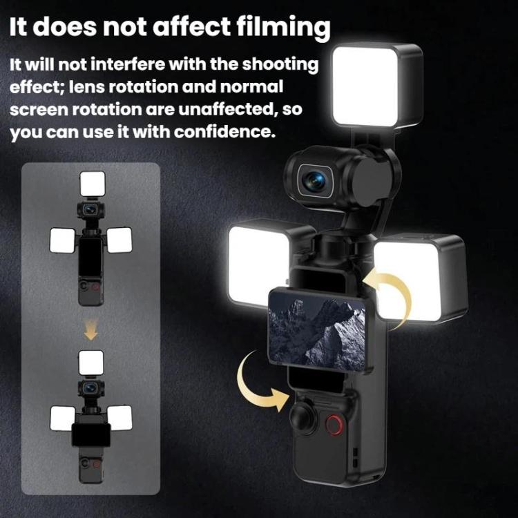 Per DJI Osmo Pocket 3 Designal PM-06 Luce di riempimento magnetica a sgancio rapido, luce portatile per action camera, PM-06