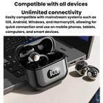 X62 Auricolari con traduzione AI in 150 lingue, clip-on, display digitale, auricolari Bluetooth intelligenti