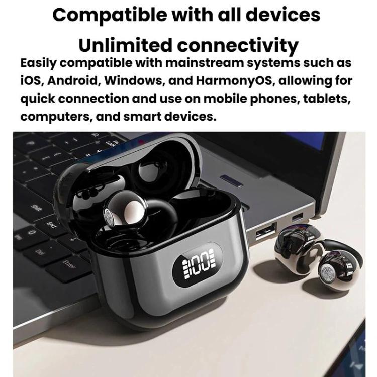 X62 Auricolari con traduzione AI in 150 lingue, clip-on, display digitale, auricolari Bluetooth intelligenti
