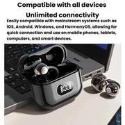 X62 Auricolari con traduzione AI in 150 lingue, clip-on, display digitale, auricolari Bluetooth intelligenti