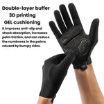 WEST BIKING YP0211278 Guanti da ciclismo antiscivolo stampati in 3D, ammortizzanti, a dita intere, M, L, XL, 2XL