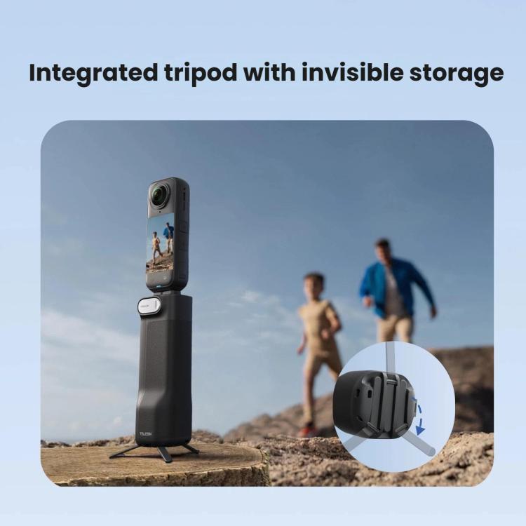 Impugnatura pieghevole multiuso con treppiede integrato per Insta360 X5/X4 TELESIN.