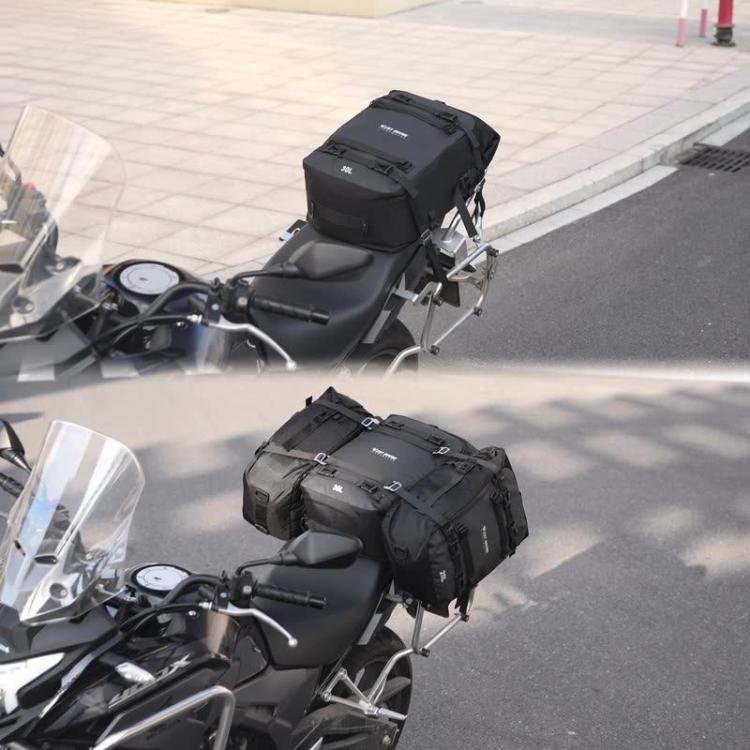 WEST BIKING Borsa da sella posteriore per moto di grande capacità, borsa modulare da appendere, 20L, 30L