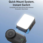 Per DJI Osmo Action 6 / Nano TELESIN Luce di riempimento a sgancio rapido magnetico con doppia temperatura di colore e 25 LED, For DJI Osmo Action 6 / Nano