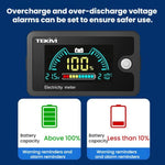 Display digitale LCD per batteria 8-100V TEKM