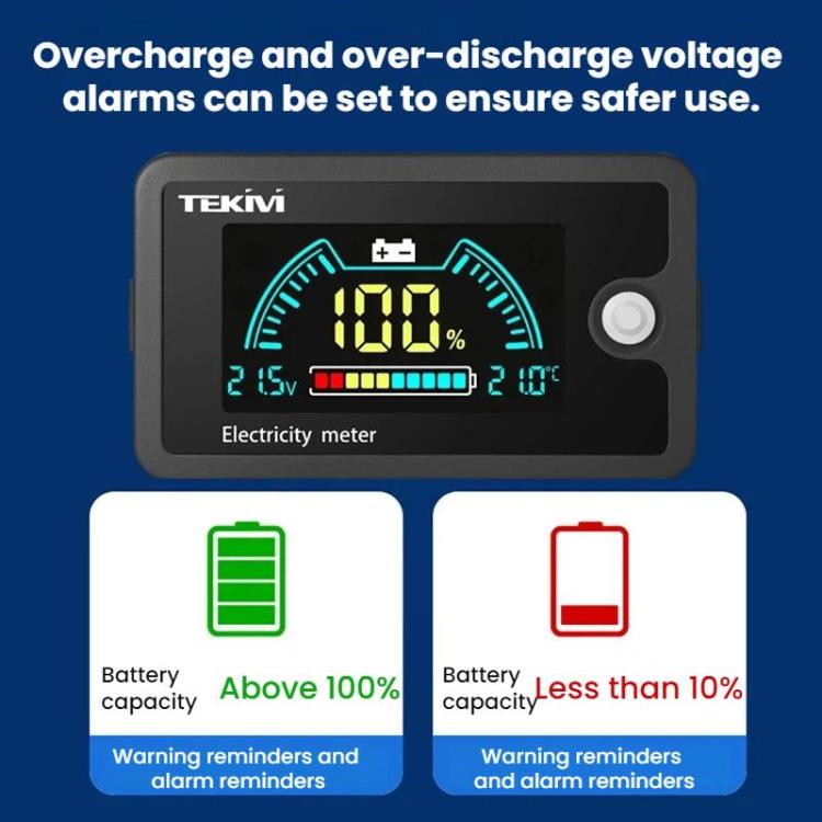 Display digitale LCD per batteria 8-100V TEKM