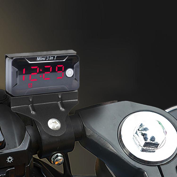 Misuratore di tempo, tensione e temperatura impermeabile a due fili per scooter/moto elettrici da 8-150 V