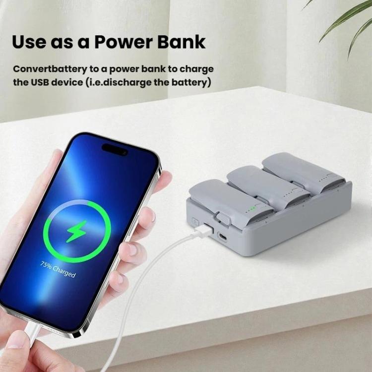 Hub di ricarica tripla per DJI Neo 2 YX con ricarica rapida PD da 65 W e gestione dell'alimentazione a 3 canali., 3-channel