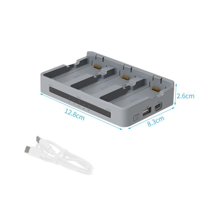 Hub di ricarica tripla per DJI Neo 2 YX con ricarica rapida PD da 65 W e gestione dell'alimentazione a 3 canali., 3-channel