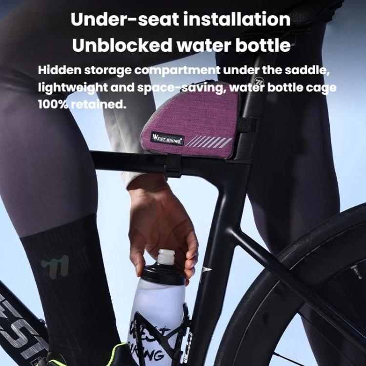 WEST BIKING YP0707430 Borsa triangolare portatile per telaio bici