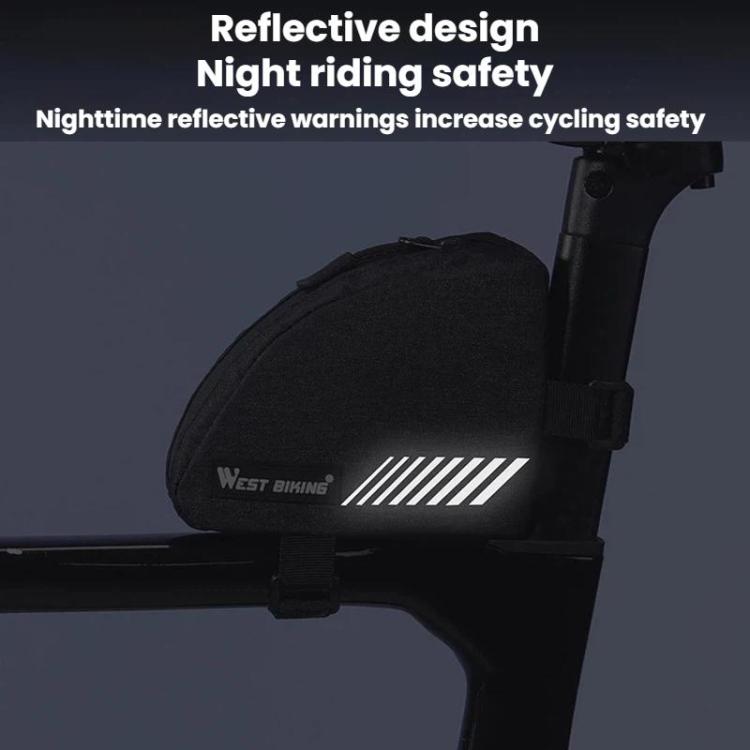 WEST BIKING YP0707430 Borsa triangolare portatile per telaio bici