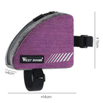 WEST BIKING YP0707430 Borsa triangolare portatile per telaio bici