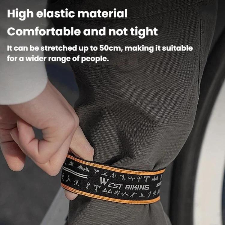 WEST BIKING YP0719495 Fasce riflettenti antiscivolo regolabili per pantaloni da ciclismo