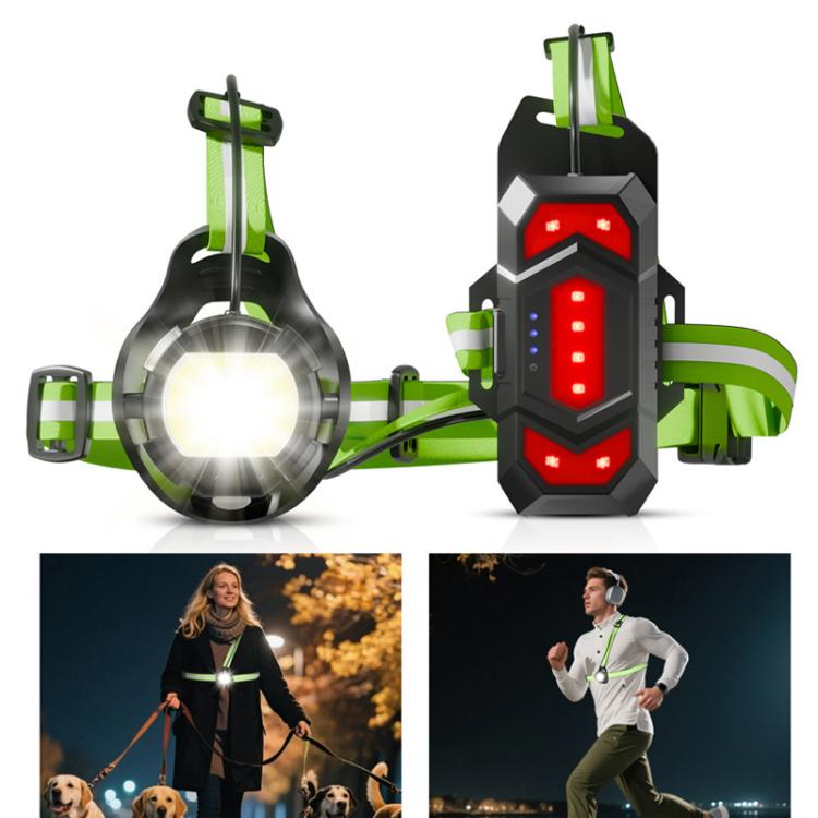 WEST BIKING YP0701499 Luce da ciclismo/corsa ad alta luminosità, luce di segnalazione da petto