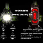 WEST BIKING YP0701499 Luce da ciclismo/corsa ad alta luminosità, luce di segnalazione da petto