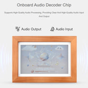 WAVESHARE ESP32-S3 Display e-paper a colori da 7,3 pollici E6 con cornice in legno massello, risoluzione 800 × 480, 32408