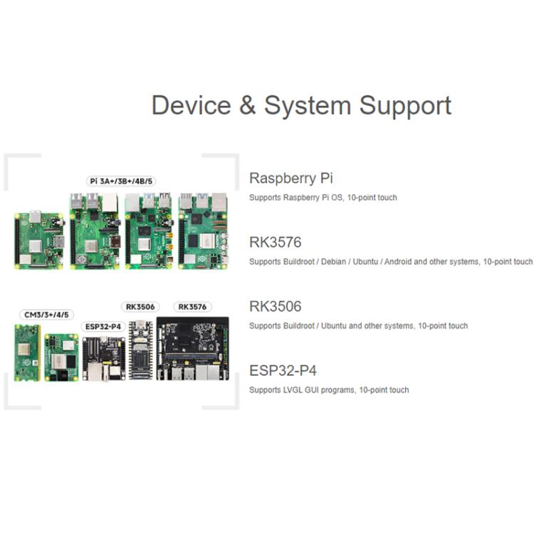 Display touchscreen 10,1" Waveshare vetro temperato 720x1280