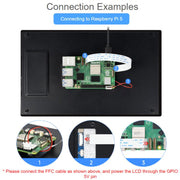 Schermo touchscreen WAVESHARE da 10,1 pollici con pannello in vetro temperato DSI, ampia gamma cromatica e risoluzione 720 x 1280 pixel., 32603