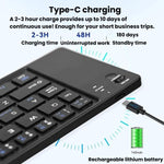 B028 Two-Fold Portable Wireless Bluetooth Keyboard Mini Magnetic Keyboard