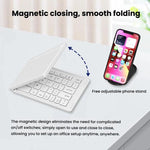 B028 Two-Fold Portable Wireless Bluetooth Keyboard Mini Magnetic Keyboard