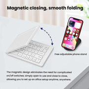 B028 Two-Fold Portable Wireless Bluetooth Keyboard Mini Magnetic Keyboard