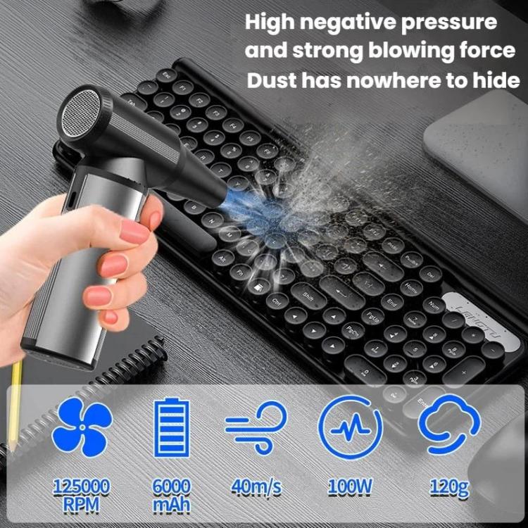 Aspirapolvere per auto, soffiatore wireless senza spazzole, mini ventilatore ad alta potenza per esterni, W16