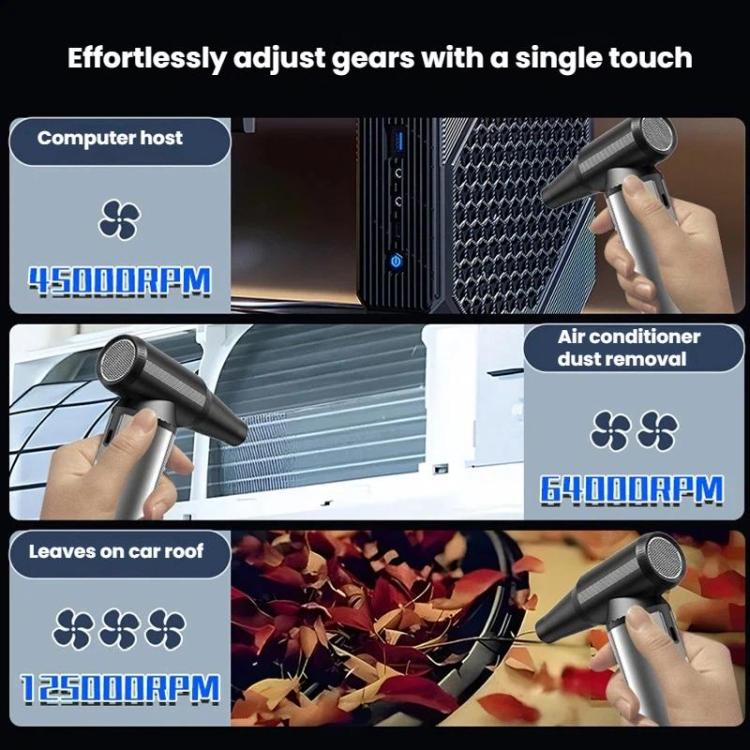 Aspirapolvere per auto, soffiatore wireless senza spazzole, mini ventilatore ad alta potenza per esterni, W16