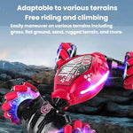 Auto giocattolo acrobatica antiurto e resistente agli urti con luci, ricaricabile e telecomando., Dual Remote Control Blue, Dual Remote Control Pink, Dual Remote Control Grey, Single Remote Control Blue, Single Remote Control Pink                      ...