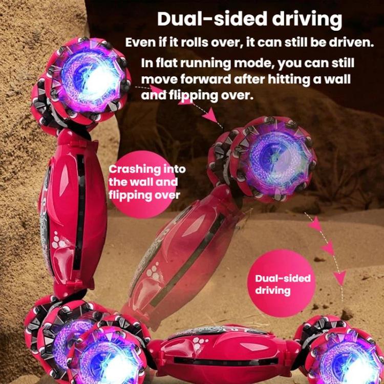 Auto giocattolo acrobatica antiurto e resistente agli urti con luci, ricaricabile e telecomando., Dual Remote Control Blue, Dual Remote Control Pink, Dual Remote Control Grey, Single Remote Control Blue, Single Remote Control Pink                      ...