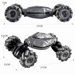 Auto giocattolo acrobatica antiurto e resistente agli urti con luci, ricaricabile e telecomando., Dual Remote Control Blue, Dual Remote Control Pink, Dual Remote Control Grey, Single Remote Control Blue, Single Remote Control Pink                      ...