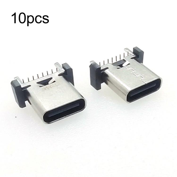 10 connettori SMT verticali femmina USB Type-C a 16 pin per la ricarica., Height 10.0mm, Height 10.5mm