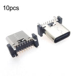 10 connettori SMT verticali femmina USB Type-C a 16 pin per la ricarica., Height 10.0mm, Height 10.5mm