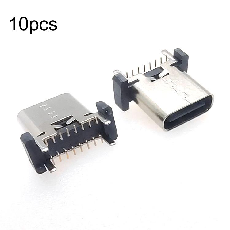 10 connettori SMT verticali femmina USB Type-C a 16 pin per la ricarica., Height 10.0mm, Height 10.5mm
